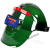 星曌赛瑞佳自动变光电焊面罩头戴式 全脸轻便 彩变光焊工焊帽带安全帽 绿色真彩变光+安全帽 (10保护片)