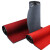 七彩阁 双条纹绒面地垫地毯 PVC防尘进门垫防滑垫 单位：张 红色120cm*150cm