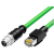 亨通贝尔 M12转RJ45网线 工业相机编码线缆 高柔电缆 8芯X型公头 3米 抗干扰 耐弯折 PVC材质 HTBE-9007-3
