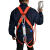 全身五点式安全带高空作业户外保险带电工耐磨缓冲包安全绳双挂钩 单大钩3米