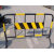 天津厂家直销专车送货黄黑铁马护栏可移动道路封闭围蔽隔离镀锌 7斤红白1*1.5带板子