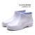 白色卫生靴厂耐酸碱雨鞋低帮厨房食堂防滑短筒水鞋白胶鞋 全白色低筒男款 40