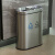 定制室内不锈钢分类垃圾桶公共场合大号电梯口带烟灰缸立式果皮箱 椭圆分类