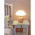 维诺亚台灯现代简约温馨法式蘑菇床头灯氛围灯书桌卧室小夜灯 黄色-(插电款)三色变光5W