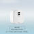 西门子8000W可移动适配器插座轨道白/灰色岛台餐边柜厨房间 方形适配器双USB插座白色