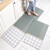 新款防滑防油污厨房地垫 PU皮革可擦洗脚垫几何长条地毯 叶子迷镜 45*150cm