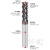 祁衡 GM系列58度4刃平刀模具合金刀钢料数控刀具CNC钨钢平头铣刀 2.5*D4*50L*7.5-GM4F 一个价 