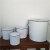 大水桶白色搪瓷桶 耐酸碱 缸水桶 米桶 茶桶实验室化式通用桶 40厘米特厚带铜水笼头水桶