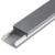金固牢 KCAA-271 铝合金方形线槽 地面压线槽 布线电缆明装走线槽 20*10(1米)壁厚0.6mm