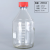 加厚玻璃GL45蓝盖试剂瓶密封化学实验瓶耐腐蚀样品瓶红盖四氟垫瓶 透明2000ml红盖+四氟垫