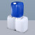 加厚塑料桶方形堆码桶化工废液桶实验室酒精密封桶级5/25L升 蓝色 5L加厚
