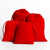 红色绒布袋定制福袋锦囊包小布袋首饰袋印章收纳袋袋子抽绳束口袋 红色福字8*10【10个】