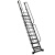 欧洲品质家用伸缩阁家用子伸缩铝合金折叠踏步梯楼梯直梯单侧爬梯 7步黑色阁楼梯-标准-18CM