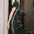 梵威伦（VAVEREN）品牌女装旗袍女2023年夏季新款绿色改良年轻款气质复古民国连衣裙 绿色 2XL