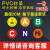 接地标识确保安全接地线小圆贴机械 A B C N PE 3M警告标签贴定制 PE标识100张 2x2cm