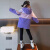 卡兔蓝猫（KATULANMAO）女童冲锋衣2023新款儿童夹棉加厚外套大童秋冬季三合一可拆卸保暖 紫色外套加内胆套 140cm