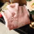HXZP中国风马甲2024冬季新款女装新中式加绒加厚旗袍马夹兔毛唐装背心 粉红色 XL