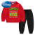 迪士尼（Disney）春秋新款童装儿童圆领卫衣套装两件套宝宝棉质运动套装男女通用 红色+黑色 90cm
