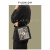 酷奇袋鼠（KUQIDAISHU）女包2022年新款包包今年流行刺绣小托特mini两用手提斜挎包潮 黑色