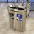 不锈钢垃圾分类垃圾桶可回收其他垃圾公共场合立式烟灰缸一体大堂 2分类 侧开口环保桶大号