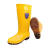 3533 高筒雨靴 耐油耐酸碱卫生靴 608 筒高约38cm 38码 黄色 1双