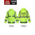 反光雨衣雨裤套装 交通安全 环卫救援保安值勤荧光雨衣套装 150D荧光绿单上衣 L