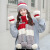 婕菲丽冬天加绒帽子围巾手套三件套装女冬季可爱加厚保暖韩版百搭毛线帽 红色 帽子+围巾+手套（3件套）