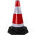 橡胶路锥雪糕筒 塑料锥形帽桶 反光安全路障伸缩圆锥 警示牌柱隔离墩 橡胶-高70cm-重5.8斤