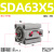 小型气动SDA气缸50/63/80/100*5X10X15X20X30X40X50X60X70X80 SDA63-5