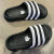 阿迪达斯 （adidas）休闲鞋男鞋女鞋夏季新款三叶草运动鞋厚底沙滩鞋一字拖鞋HQ46721 IF3670黑色 44.5