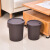 傅帝 茶渣桶 茶水垃圾桶加厚塑料过滤圆形废水排水桶客厅茶台废水桶 咖啡色小号