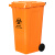 科力邦（Kelibang） 医疗垃圾桶 大号塑料环卫户外垃圾桶加厚带盖240L带轮翻盖分类垃圾桶 KBD1015 黄色