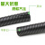昂迅穿线波纹管PE塑料电线套管聚乙烯加厚型螺纹管保护管AD管黑色 PE-AD7(内径5)100米