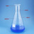 铸固 玻璃三角烧瓶 实验室高硼硅玻璃带刻度平底锥形瓶 直口1000ml 