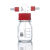 螺口洗气瓶玻璃GL45丝口瓶气体洗瓶抽滤装置缓冲瓶耐压减压缓存瓶耐高温耐酸碱100250500100 250ml玻璃瓶+四氟瓶盖