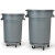 定制圆形垃圾桶商用大容量带轮子大号户外环卫厨房餐饮泔水桶 白云120L带滑轮