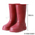 卫生靴加绒食堂厨房工厂专用雨靴防滑耐油高筒棉水鞋 红色高筒加绒款 36 尺码标准