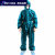 连体全身防护服防水防尘工业服加厚可重复使用防油防酸工作服  L 深蓝色防护服