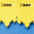 军澜 跆拳道地垫训练瑜伽垫泡沫拼接地垫运动地垫100*100*2.5cm黄黑色