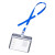 稳斯坦 (20个)PVC透明工作证卡套 防水胸卡牌套工牌证件套 竖款70*110mm(含挂绳) W7663