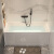 定制克力家用小户型网红浴缸薄边无缝一体长方形独立式恒温小浴 空缸+银色墙上龙头 11m