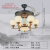牛掌柜新中式风扇灯中国风客厅餐厅吊扇灯家用卧室隐形变频电扇灯 F80-8头42寸直径80*高50cm 三色光