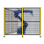 密孔烤漆护栏工厂车间自动化设备机械臂安全隔离围栏网机器人护栏 2米高2米宽对开门