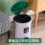 脚踩式垃圾桶家用客厅厨房卧室厕所大号带盖脚踏双桶收纳圆形纸篓 经典绿10升
