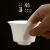 棉小城骨瓷超薄胎马蹄三才盖碗泡茶碗单个高档白瓷茶杯潮州工夫茶具茶碗 马蹄骨瓷盖碗 110ml