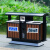 户外垃圾桶不锈钢分类果皮箱室外公共场合景区公园大号环卫垃圾箱不含税运 MX-S3901 琥珀红色
