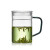 美斯尼茶杯茶水分离杯玻璃杯泡茶杯月牙过滤杯绿茶杯办公家用茶具杯 甘露杯 透明