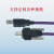 工业相机USB2.0转方口B公带锁数据线高柔拖链屏蔽打印机线缆耐折 高柔usb2.0A公/B公带锁(紫色) 3m