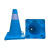 元族 彩色抗压PVC反光路锥道路警示雪糕桶 交通安全隔离锥形标 29cm深蓝色