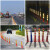 塑料警示柱防撞路障隔离路桩固定道路隔离安全红白反光柱子 PU45cm(车压不坏)